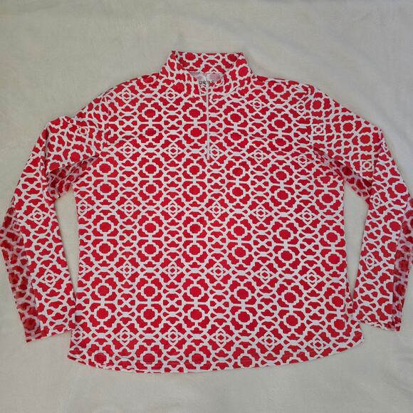 ICIKULS Women’s Polo Mesh Long Sleeve Top XXL 1/4 Zip Golf Tennis UPF50 Resort - Picture 1 of 7